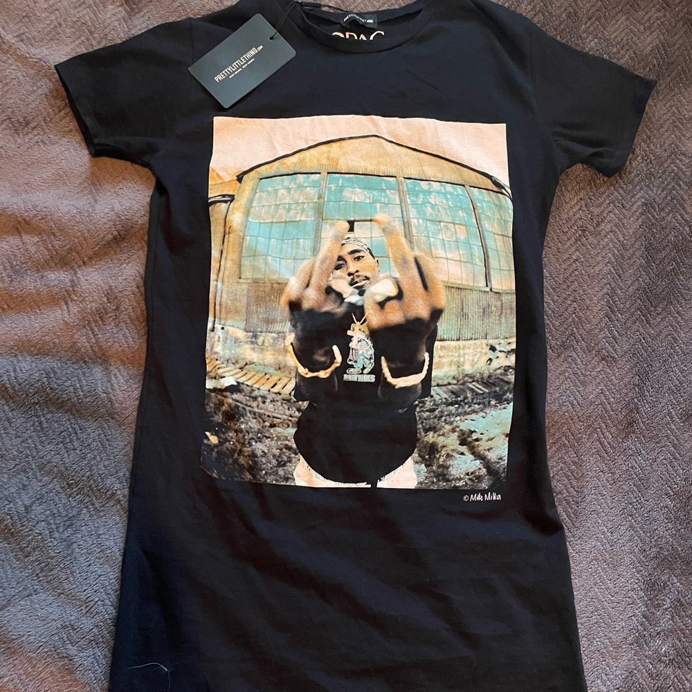 PrettyLittleThing Tupac T-shirt dress